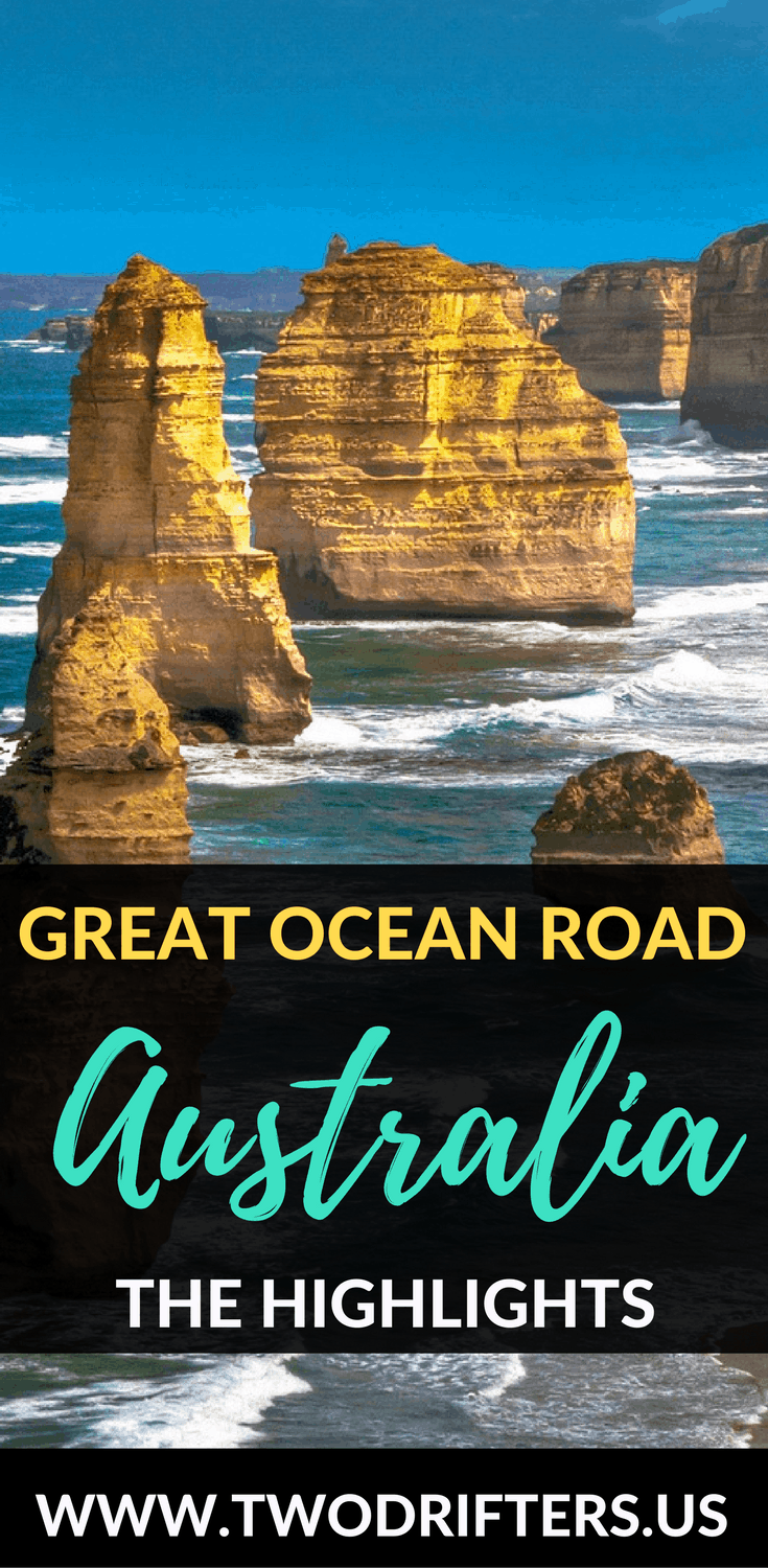 Pinterest social share image that says "Great Ocean Road Australia Itinerary."