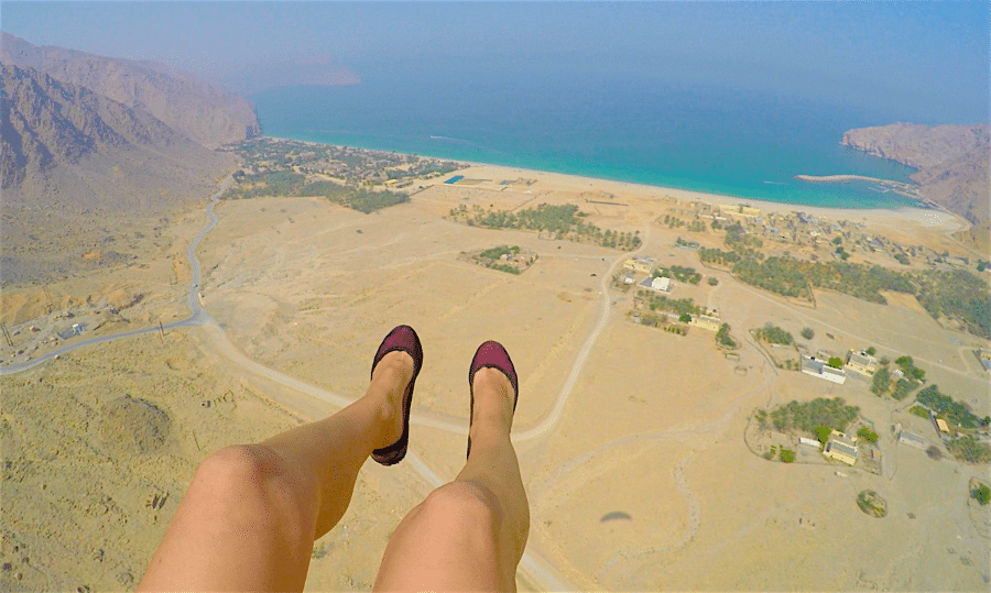 Photo of a beachy area from above.