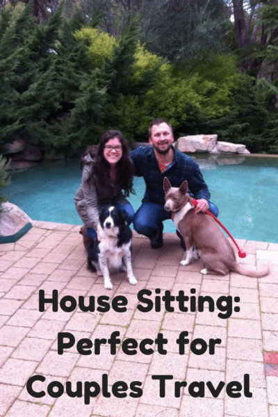 Pinterest social image that says “House Sitting: Perfect for Couples Travel.”