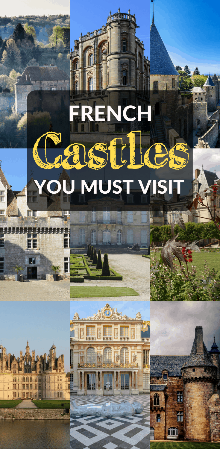 Pinterest social image that says “French castles you must visit.”