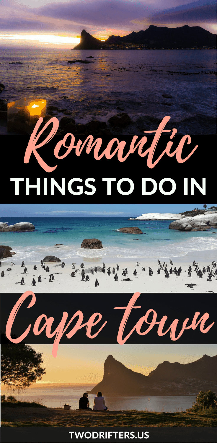 Pinterest social share image that says, "Romantic Things to do in Cape Town."