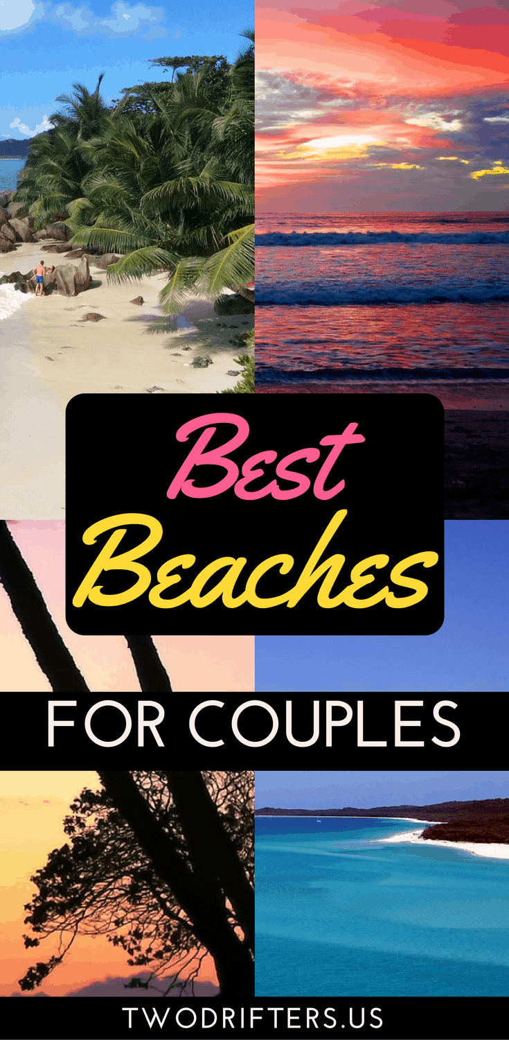 Pinterest social share image that says, "Best Beaches for Couples."