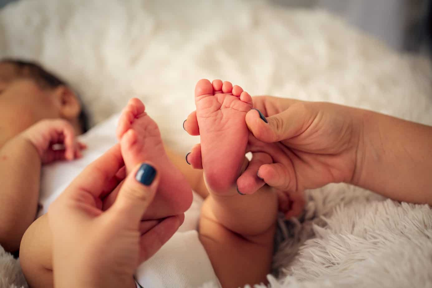 Close up of baby's feet