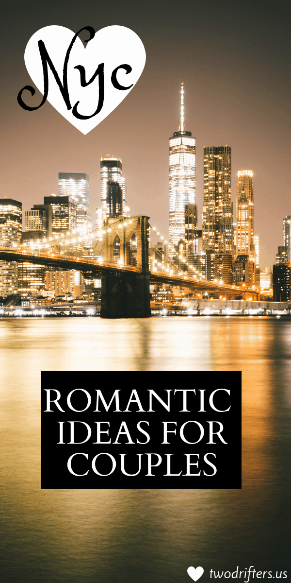 Social share image for Pinterest that says, "NYC: Romantic Ideas for Couples."