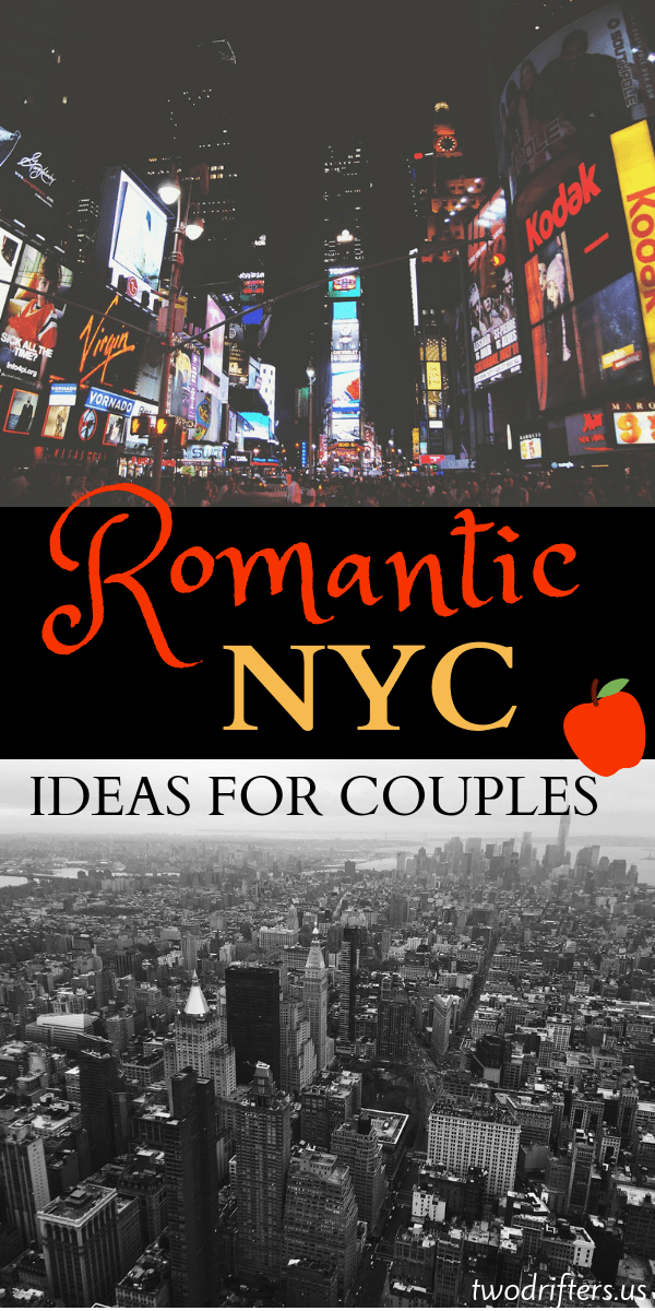 Social share image for Pinterest that says, "Romantic NYC Ideas for Couples."