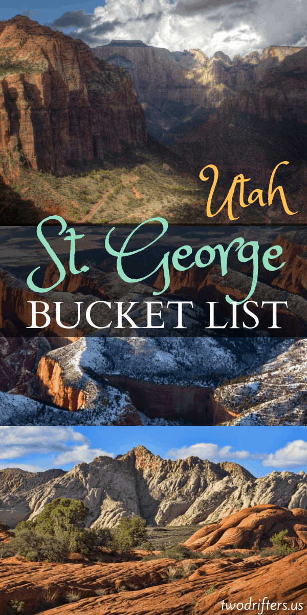 Pinterest social image that says “Utah St George bucket list.”