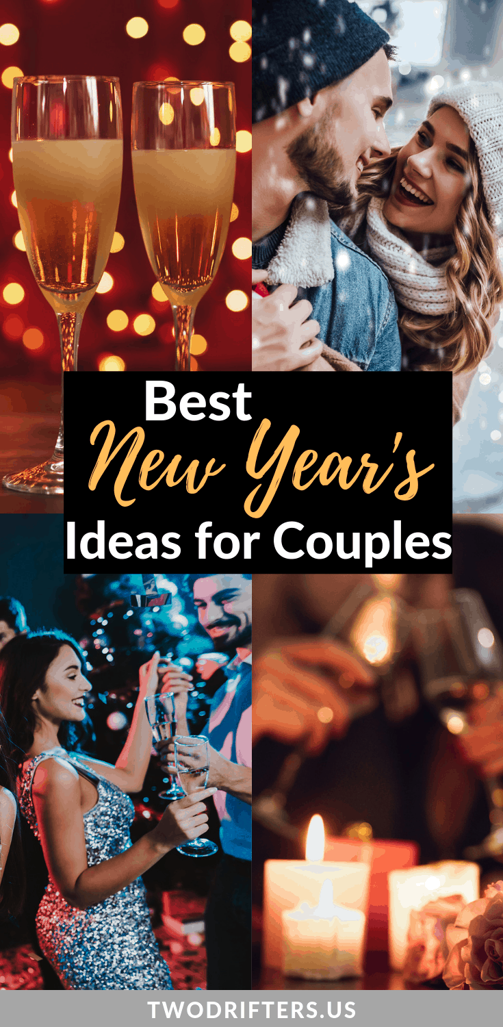 Pinterest social share image that says "Best New Year's Ideas for Couples."