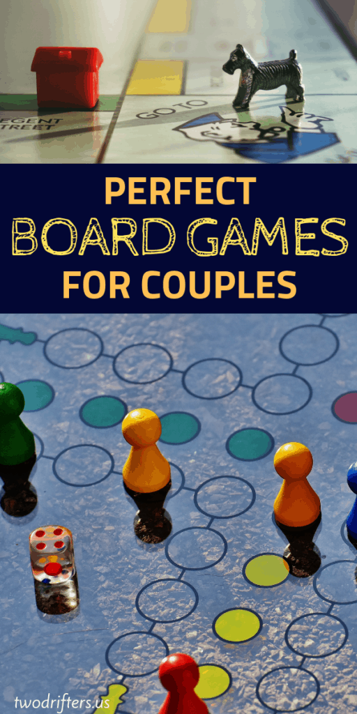 Pinterest social share image that says "Perfect Board Games for Couples."