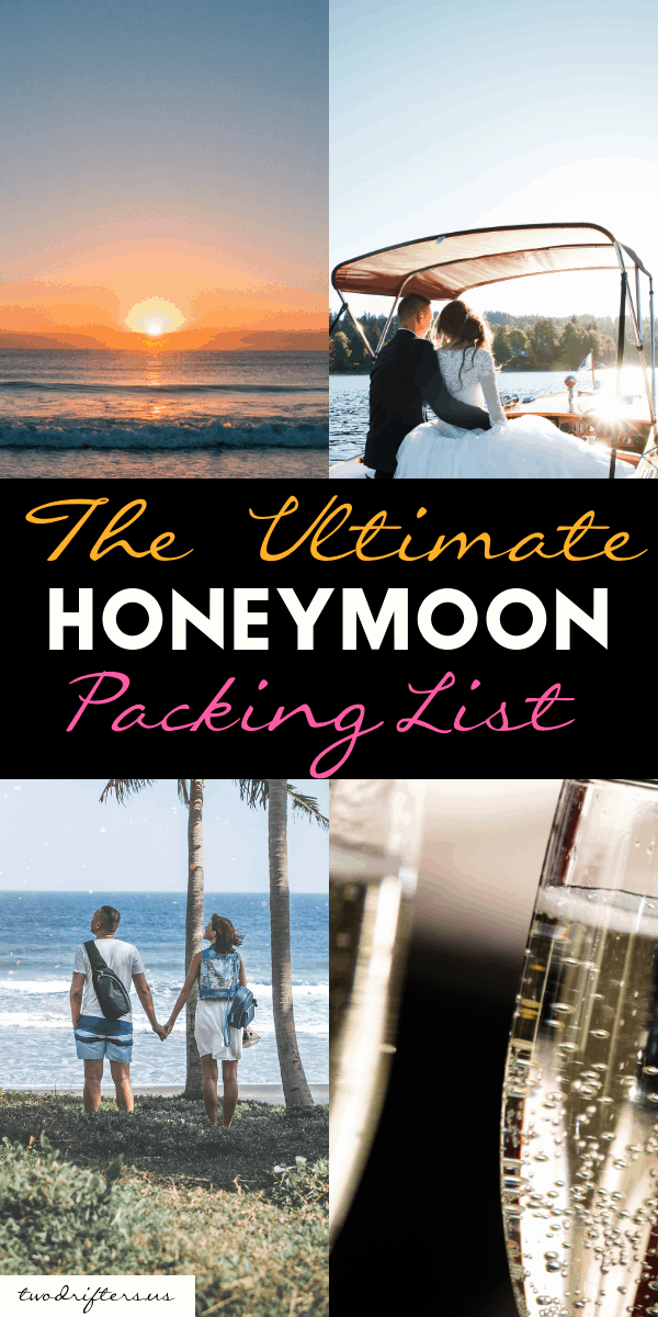 Get ready for your perfect honeymoon. Our complete honeymoon packing list includes all the honeymoon essentials for a great first trip as husband and wife. #Honeymoon #Honeymooning #HoneymoonTips #RomanticGetaway #CouplesTravel #Wedding #WeddingPlanning #HoneymoonIdeas #PackingList #Packing #TravelTips #Travel