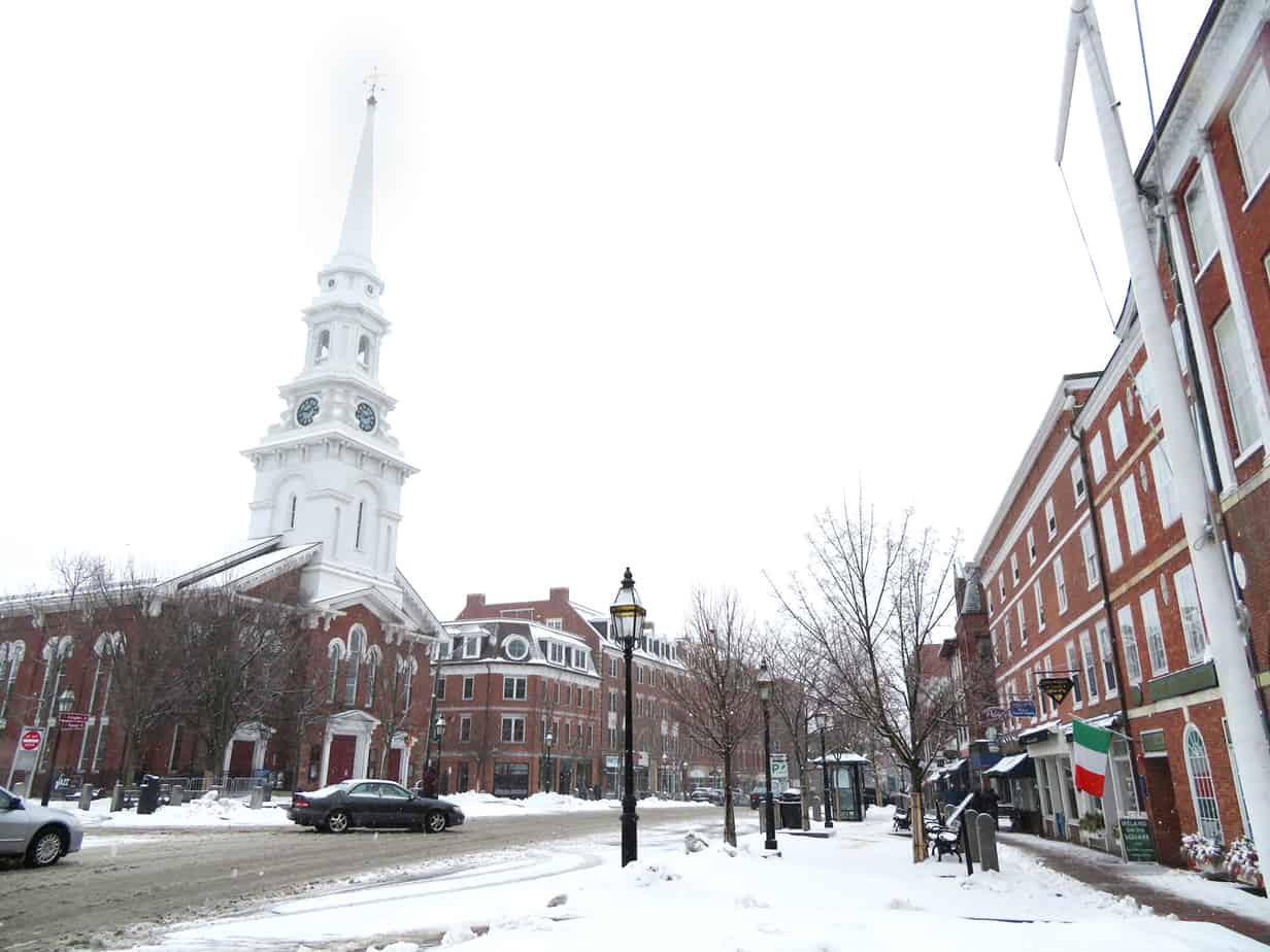 downtown portsmouth nh in the snow - Portsmouth NH things to do