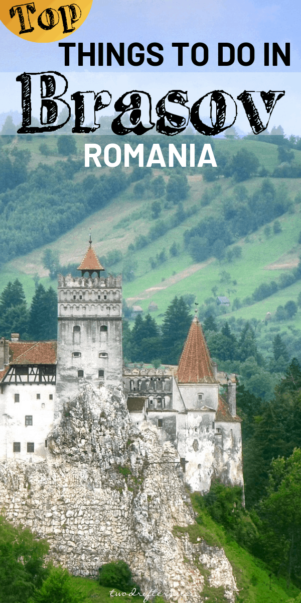 Pinterest social share image that says "Top Things to do in Brasov Romania."