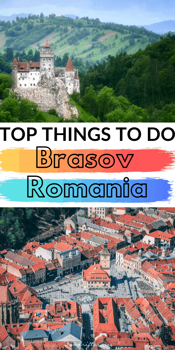 Pinterest social share image that says "Top Things to do Brasov Romania."