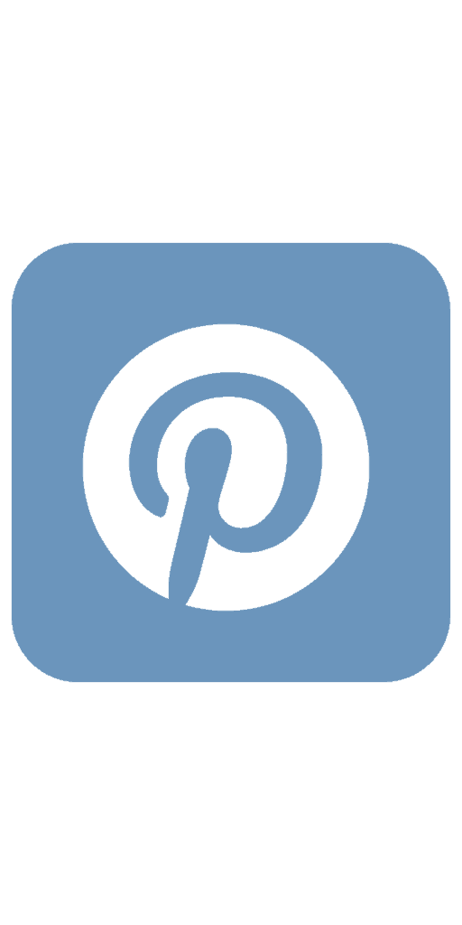 Blue Pinterest icon.