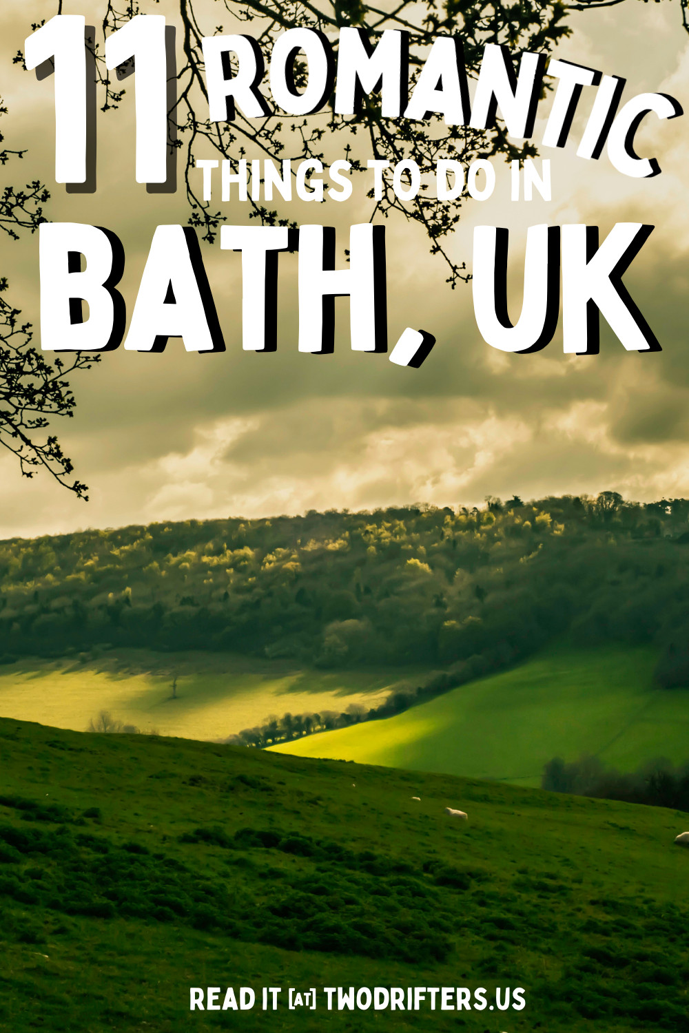 Pinterest social share image that says "10 Romantic Things to do in Bath, UK."