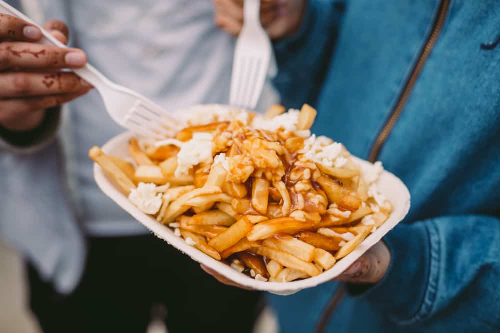 French fries smothered in gravy and cheese